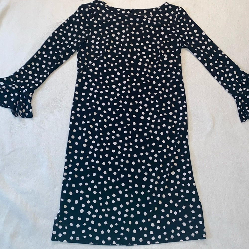 Jessica Howard Navy Blue and White Polka Dot Mini Dress size 2